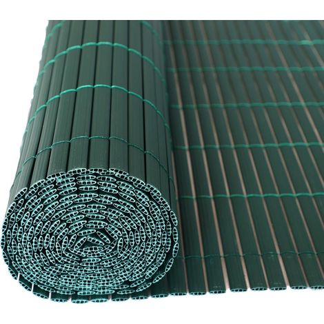 Sichtschutzmatte Sichtschutzzaun Sichtschutz Windschutz PVC Zaun Balkon Garten Grün / 1,80 x 4 m