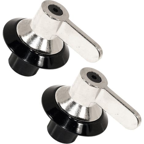 Ersatzteil - Original-Bedienknopfset schwarz/edelstahl - - SMEG