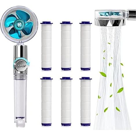 Antikalk-Duschkopf – Spart 20 bis 50 % Wasser – Dreistufiger Filter – Verriegelbarer Sprühkopf – Einfache, werkzeuglose Montage (1/5)