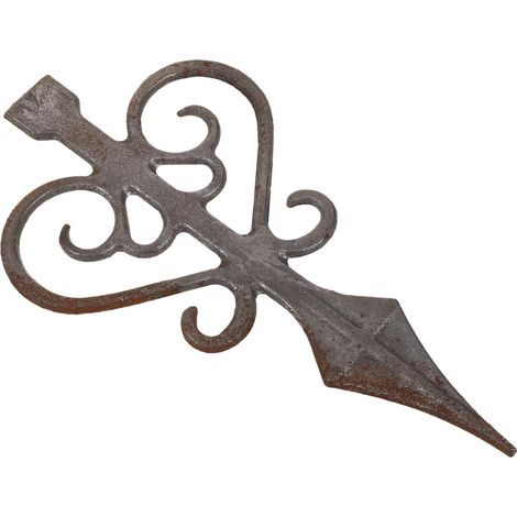 Poteaux de clôture en fonte avec bouton décoratif pour décoration de jardin et extérieur - Poteau en métal pour clôture de jardin et terrasse (1/5)