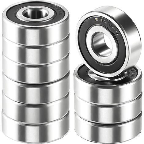 10 Pcs 6202-2RS Roulement à Billes, Roulements à Bille 15 x 35 x 11 mm Double Blindage pour Tours/Moteurs/Imprimantes 3D/ Fraiseuses et Divers Appareils Mécaniques (1/5)