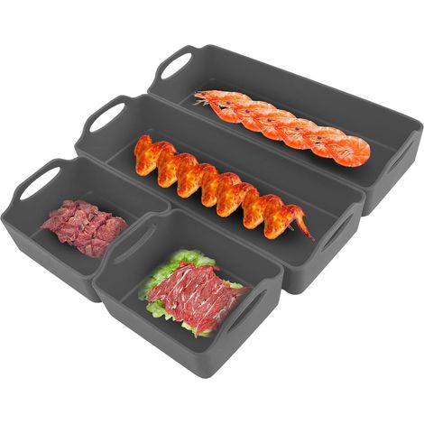 Plaque De Cuisson En Silicone - Séparateurs Pour Plaque À Pâtisserie - Résistant Au Four Et À L'Air Fryer Jusqu'à 240 °C - Poignées Antichaleur - Lot Réutilisable De 3 Pièces (1/5)