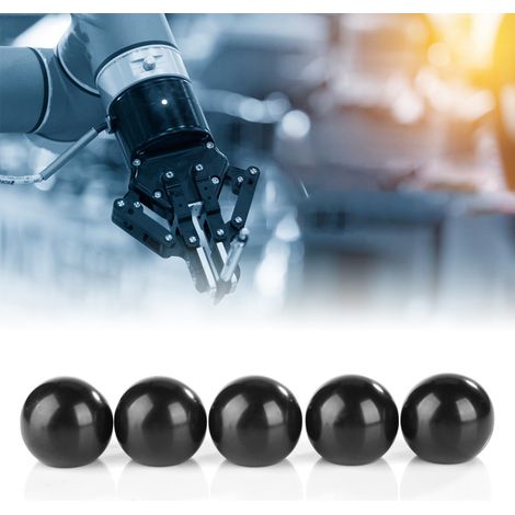 5 Pièces Bouton de Commande Bakélite Noir Rond M8x32 pour Équipement Industriel (1/5)