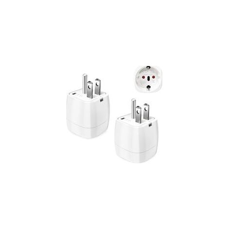 【2 Pièces】 Adaptateur Prise USA, Adaptateur Voyage Accessoires, FR 2 Broches vers US 3 Broches Adaptateur Prise Canada, Mexique, Thaïlande Type B (1/5)