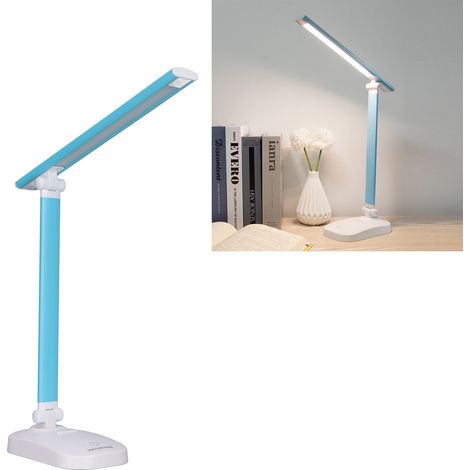 Lampe de bureau LED, douce pour les yeux, idéale pour les étudiants, la chambre, la maison, la table de chevet, rechargeable par USB, lampe pour dortoir (1/5)