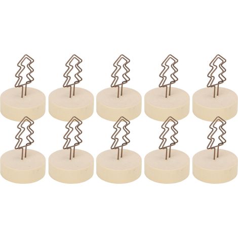Porte-carte rétro en forme d'arbre, lot de 10, design mignon pour photos et cartes de visite, déco bureau et maison. (1/5)