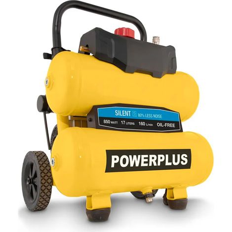 compresor de aire powerplus air compressor 850w doble tanque silencioso