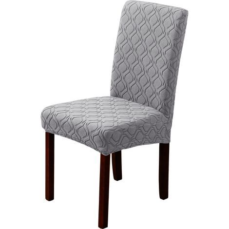 Housse de chaise ronde jacquard, taille unique, petite, soli (1/5)
