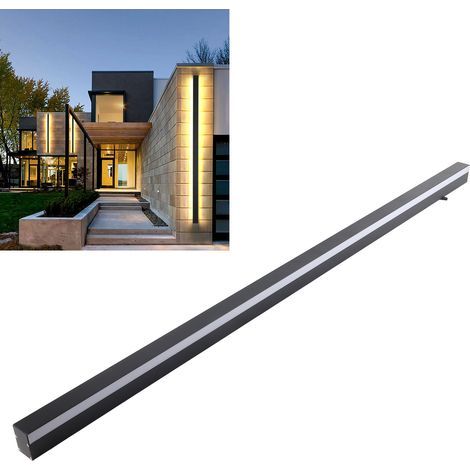 IP43 waterproof LED wall light for garden, 100cm light strip for driveway and courtyard, 85-265V (1/5)