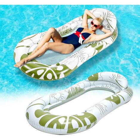 Aufblasbare, schwimmende Poolmatte im Hängemattenstil, geeignet für Gartenpools und sommerliche Wassersportarten (15378CM) (1/5)