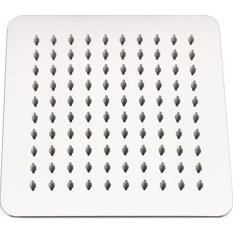 Krobec Pomme de Douche Plus forte,8 Pouces Pommeau Douche Carré en Acier Inoxydable AISI304, 20x20cm Ultra-Mince jet pluie,Pommes de douche fixes Tête de Douche à Anti-calcaire (1/4)