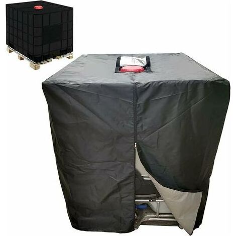 Bâche Réservoir d'eau IBC 1000 L Couverture Container Citerne Eau Pluie avec Fermeture éclair Coupe-Vent Anti-UV Résistant à la Déchirure (1/5)