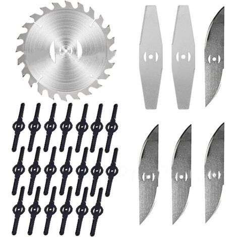 Coupe Bordure Lame De Rechange, Coupe Bordure Sans Fil, Métal Debroussailleuse Electrique, Accessoires pour Coupe Bordure Sans Fil Garniture (1/5)