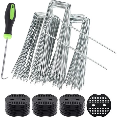 Galvanized Steel Garden Pegs 50 Pieces Reusable 150mm (1/5)