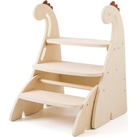 Children's Step Stool, Ladder Platform, Sturdy Plywood, Secure Frame, Anti-Tip, Helps with Climbing to the Sink and Shelves, Wide (1/5)