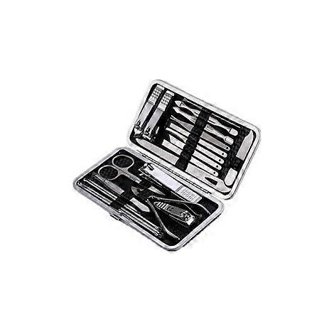 21e/ ensemble de coupe-ongles en acier inoxydable noir