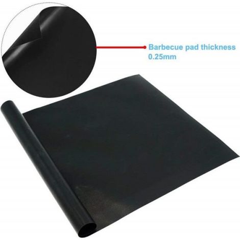 Tapis De Barbecue - Résistant Jusqu'à 300 °C - Antiadhésif - Pour Grill Charbon Four Micro-ondes - 40 x 33 cm (1/4)
