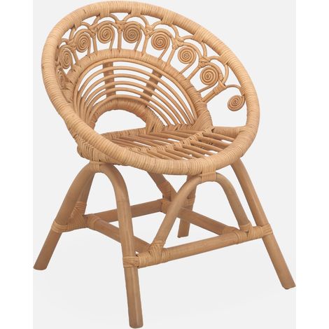 Sedia per bambini in rattan