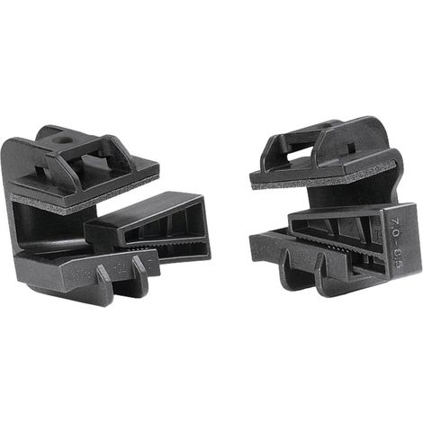 HellermannTyton Beam Clamp B with foam-PA6GF30-BK Befestigungssockel steckbar 151-01186    Schwarz 1