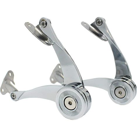 Lot de 2 Charnières de couvercles pliables, amortisseurs à fermeture douce, angles 75, 90, 110 degrés (1/5)