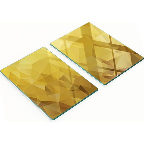 Dekorative Schneide- und Servierbretter aus Glas, abstraktes Design, 2 x 40 x 52 cm (1/5)