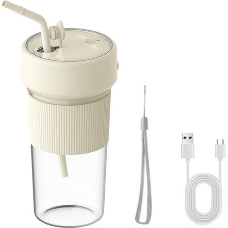 Mixeur portable, petit extracteur de jus de fruits avec paille, mixeur culinaire, mixeur portable pour la cuisine, les voyages et la maison (1/5)