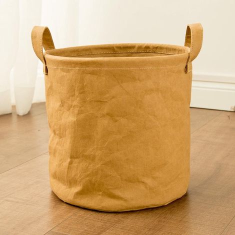 Panier de rangement 25x25cm, panier à linge sale, seau de rangement pour jouets, panier de rangement pliable (1/4)