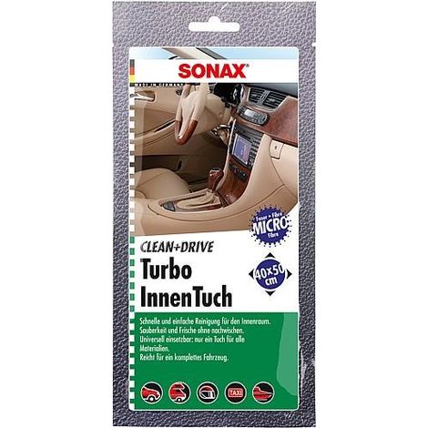 Lingettes nettoyantes SONAX Clean-Drive pour usage intérieur 1 lingette