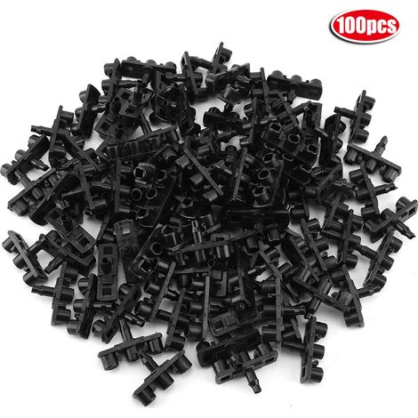 Supporti per Microirrigatori, Set da 100 Pezzi in Plastica Nera Resistente – Altezza 3,5 cm, Design Discreto e Stabile – Ideali per Irrigazione Giardino e Paesaggistica (1/5)
