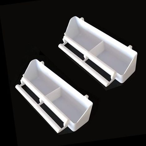 Nichoir, nichoir suspendu, abreuvoir pour oiseaux, mangeoire en plastique, recharge pour mangeoire, accessoires pour cage de petits oiseaux (pigeons, perroquets) - Lot de 2 (1/3)