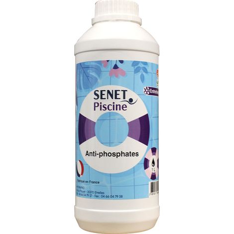 Anti phosphates pour piscine - Bidon de 1L - SENET Piscine (1/3)
