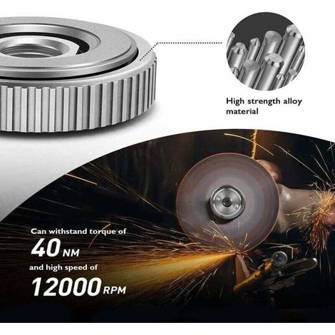 écrou de serrage à dégagement rapide M14 1/2 pour meuleuse d'angle à changement rapide pour meuleuse d'angle Bosch Metabo Makita (1/3)