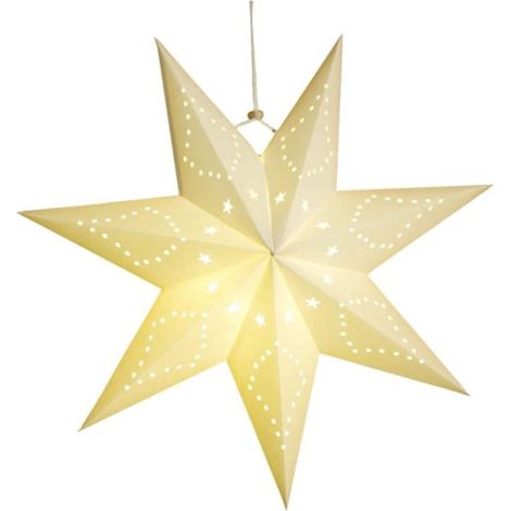 Étoile Lumineuse en Papier - 45 cm - Décoration Murale et de Sapin de Noël - Design Ajouré - Compatible Bougies à Thé ou Guirlandes Lumineuses - 1 Pièce (1/5)