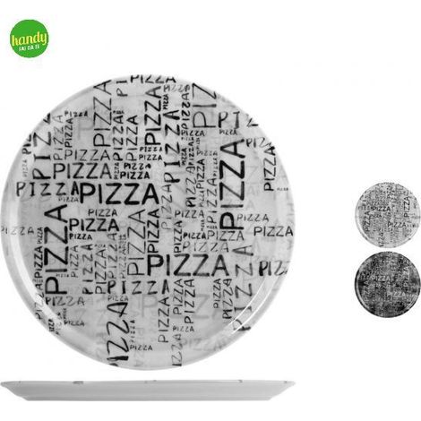 Piatto Pizza Saturnia 33 cm Black/White colori assortiti