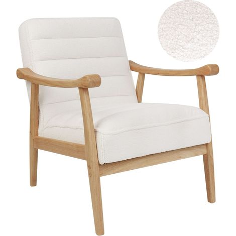 Sessel LEKNES Bouclé Cremeweiß (1/5)