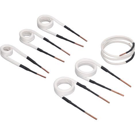 Bobine de Chauffage à Induction Kit de 6, Noyau en Laiton 3mm, Diamètre 20 à 40mm, Fils Flexibles à Façonner (1/5)