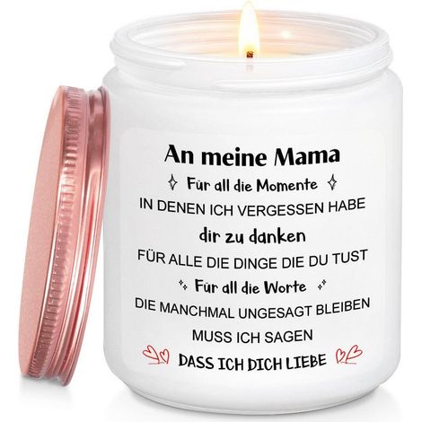 Duftkerze Lavendel 200g mit Geschenkbox für Mama
