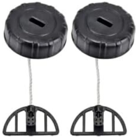 2pcs Bouchon Reservoir Essence et Huile Tronçonneuse, Tronconneuse de Rechange, Accessoires Tondeuse Débroussailleuse, Joint Debroussailleuse Fiable - (1/5)