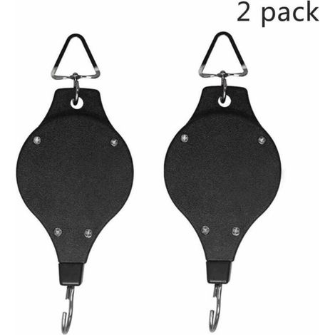 Robuste Pflanzenseilrolle – rétractable pour Accrocher Blumenkörben et Gartentöpfen, facile à utiliser (1/5)