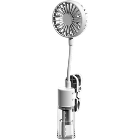 2en1 Ventilateur Portable/Ventilateur Brumisateur,Ventilateur Portable Silencieux,Pliable à 360°Avec Clip RéGlable,Ventilateur Portable Rechargeable Pour Les Voyages,La Maison Et Le Bureau (1/5)