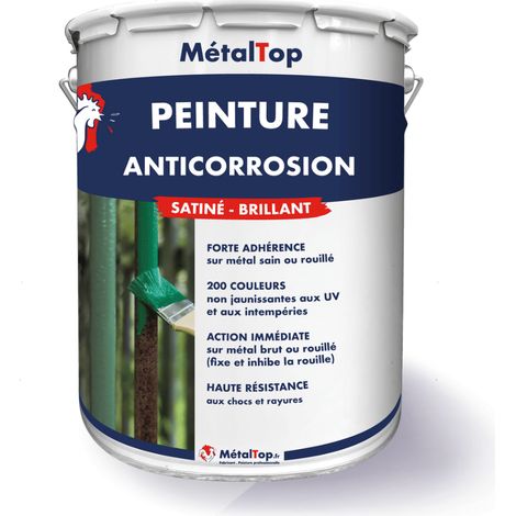 Peinture Anticorrosion - Vert oxyde chromique - RAL 6020 - Bombe 400 ml - Métaltop (1/5)