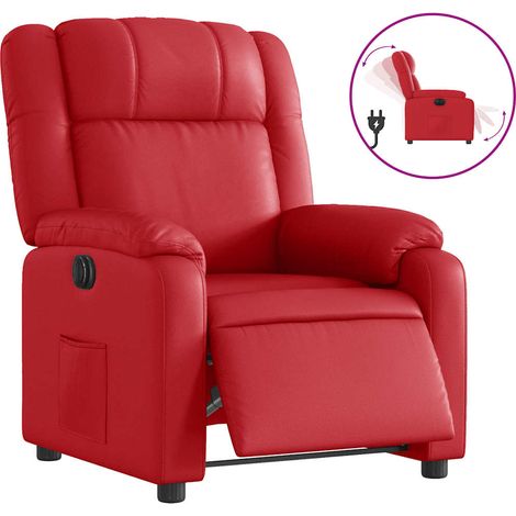 Maison Exclusive - Poltrona Reclinabile Elettrica Rossa in Similpelle (1/5)