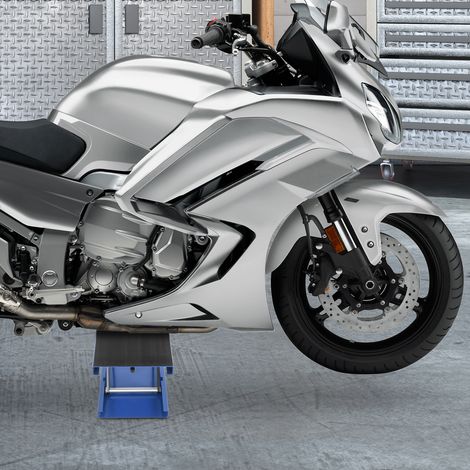 Motorradheber 500kg, Höhenverstellbar, Faltbar, Ideal für Wartung, Reinigung & Reparatur (Blau) (1/5)