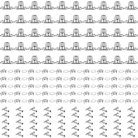 50 Pièces Set de Fixations à Verrouillage Tournant, Boutons Tournants, Oeillets et Goujons, Attaches en Toile Bouton Tournant (1/5)