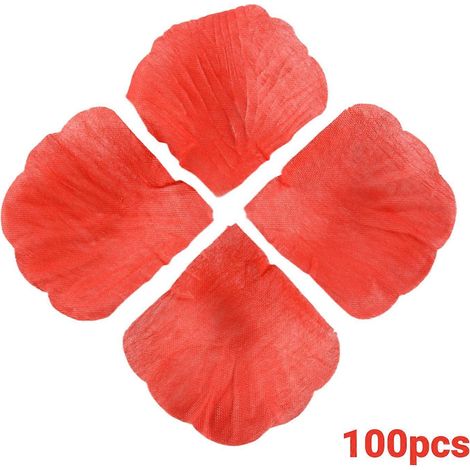 100 pétales de roses artificielles pour décoration de mariage - Dégradé rouge (1/5)