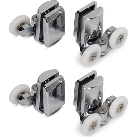 Alliage Twin pour porte de douche Rouleaux coureurs de – Lot de 4 – supérieur et inférieur (2top + 2bottom) (25MM) (1/5)