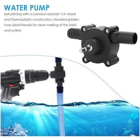 Pompe à Eau pour Jardin Domestique Mini Pompe à Eau Pompe de Forage Électrique Auto-Amorçante Portable avec Tige de 6. 35Mm-LIAIKI