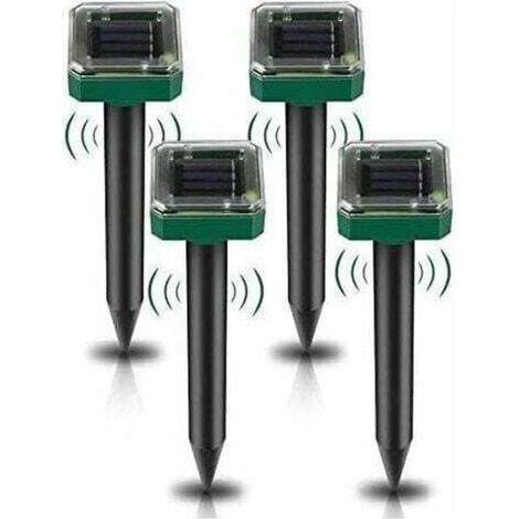 Set of 4 topos repellents with solar energy - Ultrasonic repellent for topos - Elimination of topos with solar energy for topos, snakes, topillos, tuzas and other animals (1/4)