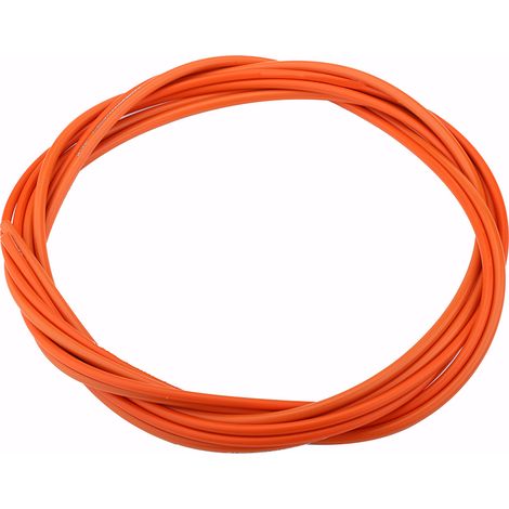 Convient aux câbles de freins avant et arrière, aux VTT, câbles de freins de remplacement avec gaine (orange). (1/3)