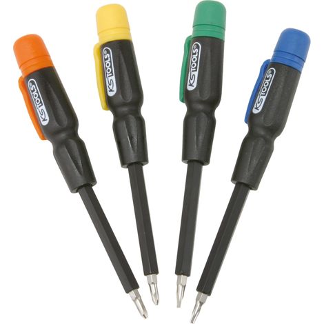 KS Tools - Jeu de 4 tournevis éléctroniques 4 en 1 - 911.2175